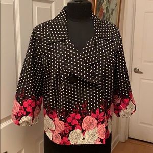 Beautiful polka dot/floral print blazer Y2K Fashion